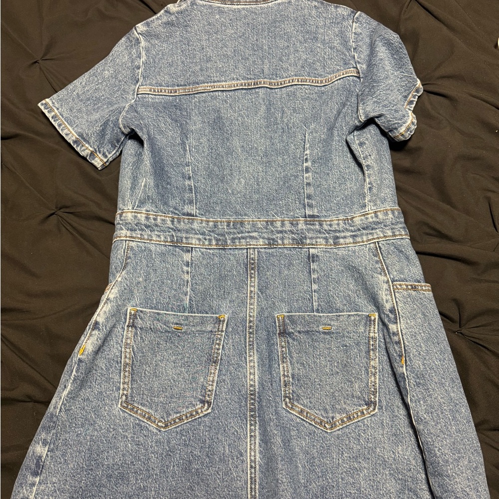 Zara Blue Denim Button-Down Dress NEVER WORN - Picture 4 of 4